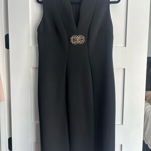 Calvin Klein Black Dress with Gold Detail